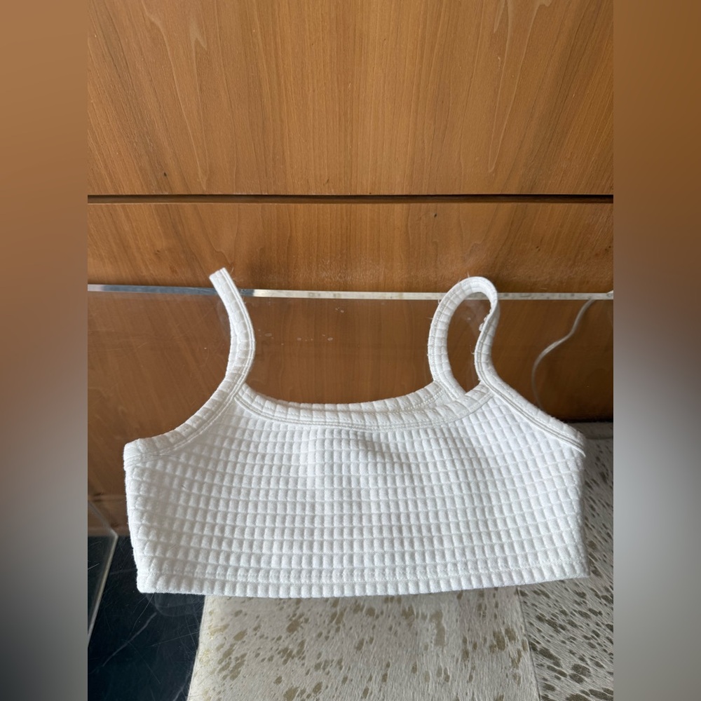 Pre-Loved Princess Polly White Textured Crop Top